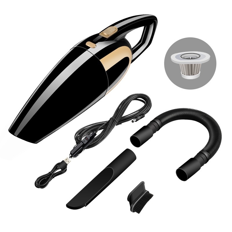 Aspirator portabil dual pentru casă și mașină, cu baterie reîncărcabilă, aspirare puternică (12V, 120W, 18000 Pa, 20 de minute autonomie, filtru HEPA)