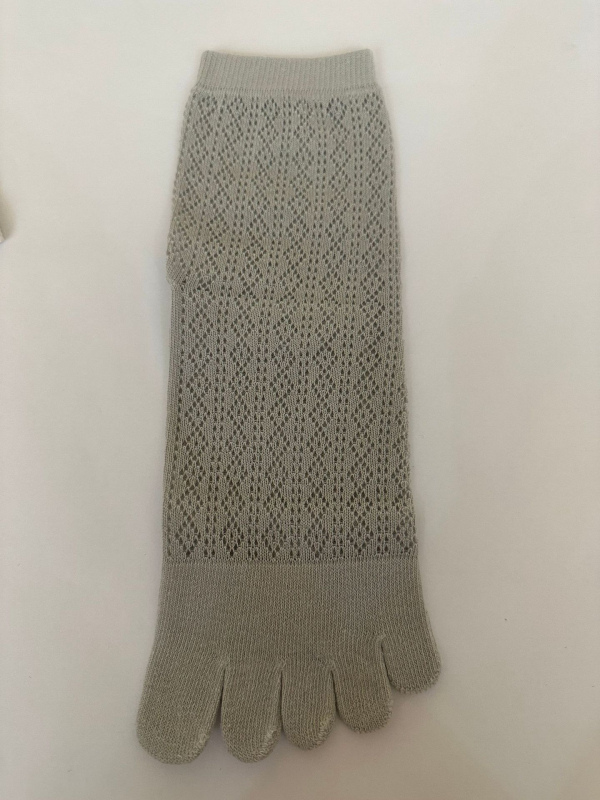 Petoprstne pamukaste čarape, visok tunel, prozračna mreža, upijaju znoj