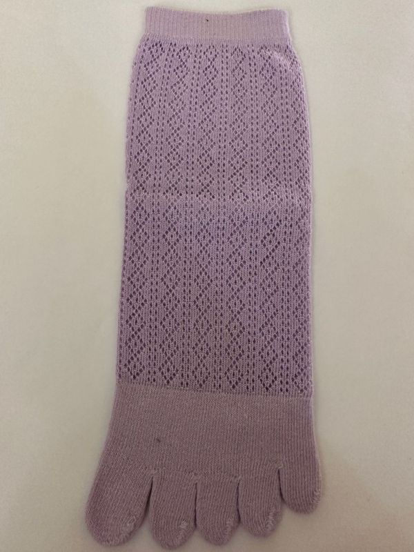 Petoprstne pamukaste čarape, visok tunel, prozračna mreža, upijaju znoj