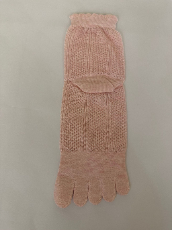 Petoprstne pamukaste čarape, visok tunel, prozračna mreža, upijaju znoj