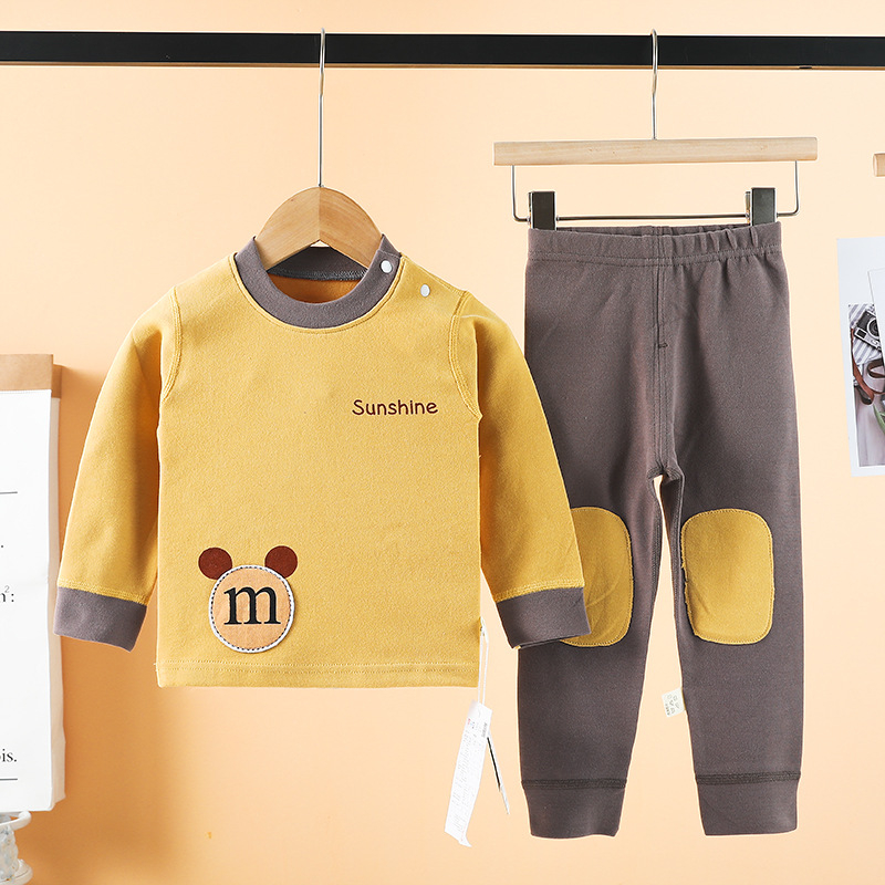 Σετ παιδικών θερμικών εσωρούχων από βαμβάκι για φθινοπωρο-χειμώνα, 95% βαμβάκι, για ηλικίες 1–3 ετών, ουδέτερο φύλο, Φθινόπωρο 2022