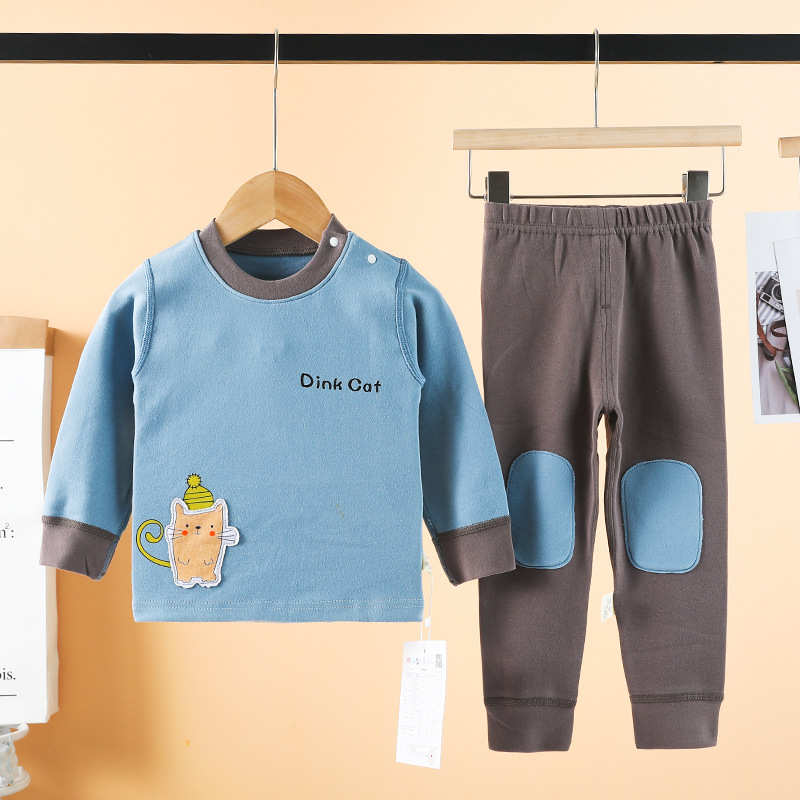Σετ παιδικών θερμικών εσωρούχων από βαμβάκι για φθινοπωρο-χειμώνα, 95% βαμβάκι, για ηλικίες 1–3 ετών, ουδέτερο φύλο, Φθινόπωρο 2022