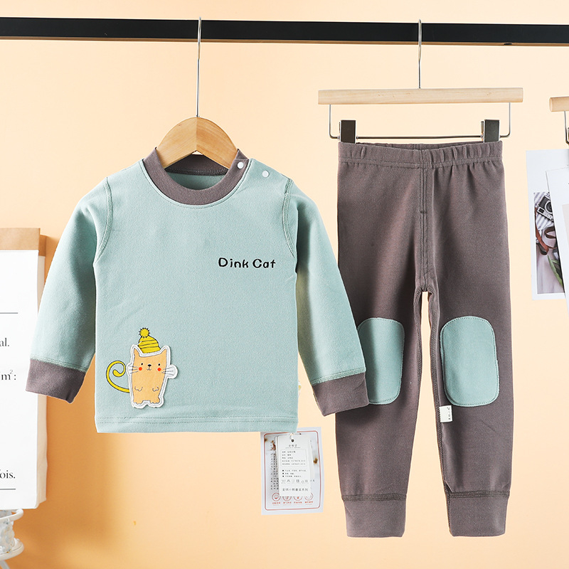 Σετ παιδικών θερμικών εσωρούχων από βαμβάκι για φθινοπωρο-χειμώνα, 95% βαμβάκι, για ηλικίες 1–3 ετών, ουδέτερο φύλο, Φθινόπωρο 2022