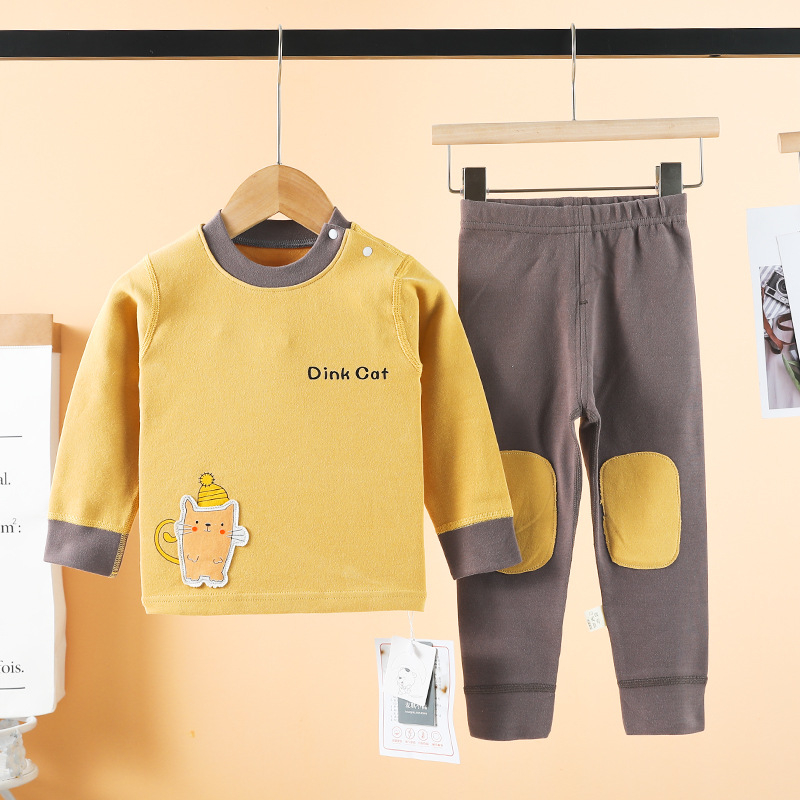 Σετ παιδικών θερμικών εσωρούχων από βαμβάκι για φθινοπωρο-χειμώνα, 95% βαμβάκι, για ηλικίες 1–3 ετών, ουδέτερο φύλο, Φθινόπωρο 2022