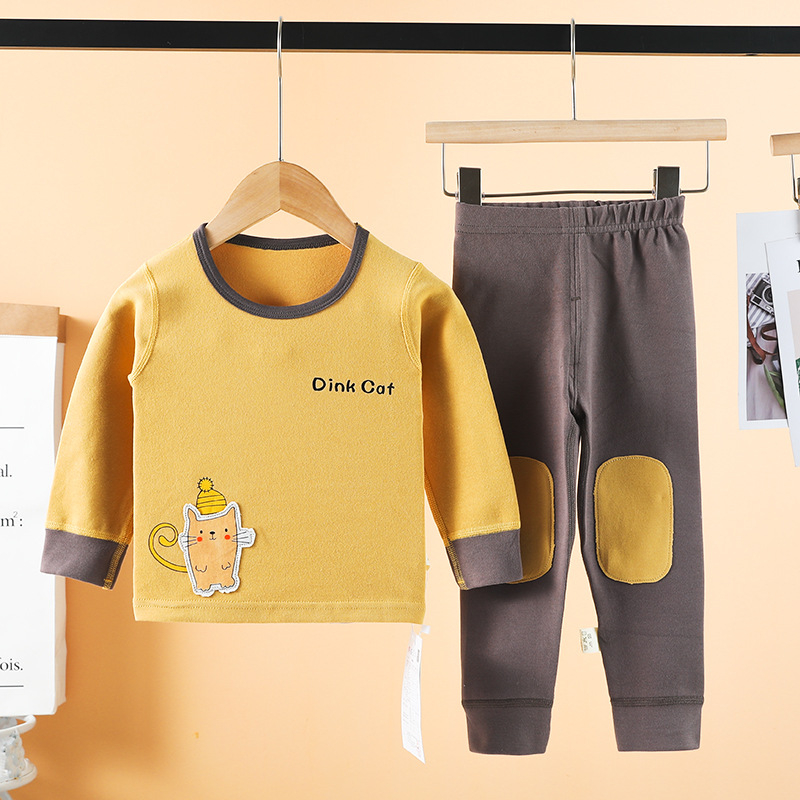 Σετ παιδικών θερμικών εσωρούχων από βαμβάκι για φθινοπωρο-χειμώνα, 95% βαμβάκι, για ηλικίες 1–3 ετών, ουδέτερο φύλο, Φθινόπωρο 2022