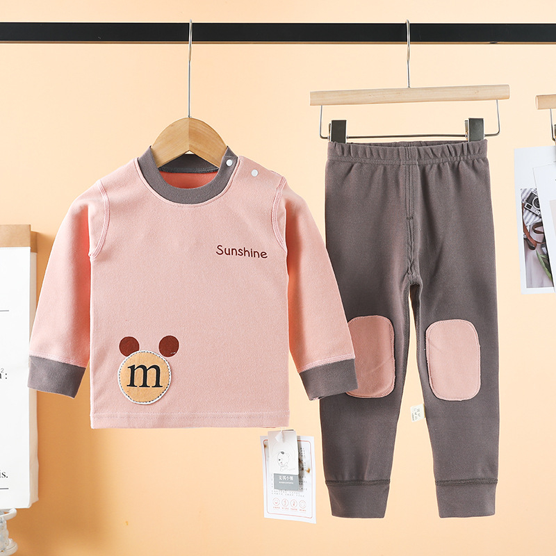 Σετ παιδικών θερμικών εσωρούχων από βαμβάκι για φθινοπωρο-χειμώνα, 95% βαμβάκι, για ηλικίες 1–3 ετών, ουδέτερο φύλο, Φθινόπωρο 2022