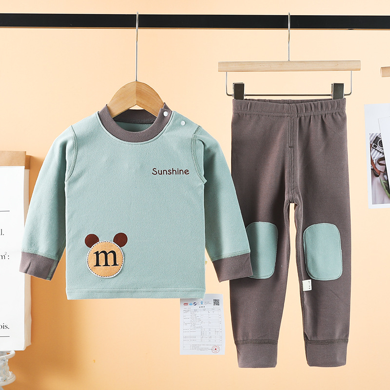 Σετ παιδικών θερμικών εσωρούχων από βαμβάκι για φθινοπωρο-χειμώνα, 95% βαμβάκι, για ηλικίες 1–3 ετών, ουδέτερο φύλο, Φθινόπωρο 2022