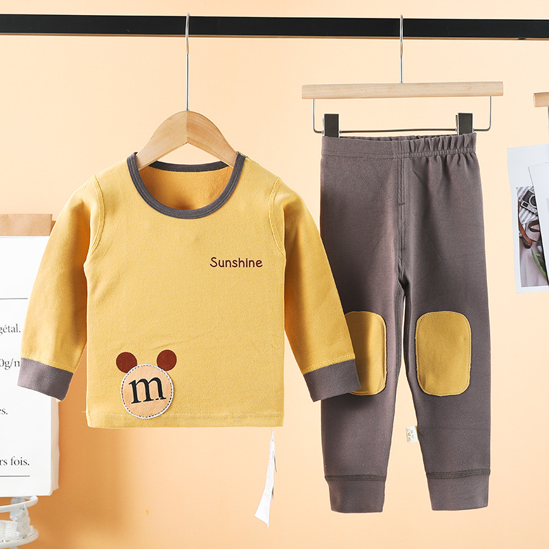 Σετ παιδικών θερμικών εσωρούχων από βαμβάκι για φθινοπωρο-χειμώνα, 95% βαμβάκι, για ηλικίες 1–3 ετών, ουδέτερο φύλο, Φθινόπωρο 2022