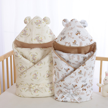 BeBi spavaća vreća cocoon stil, vanjski dio od pamuka s pamukom podstavkom i punilom, za novorođenčad 0–1 godina, odvojiva i strojno periva, zatvarač od najlona, pogodna za zimu, proljeće i jesen