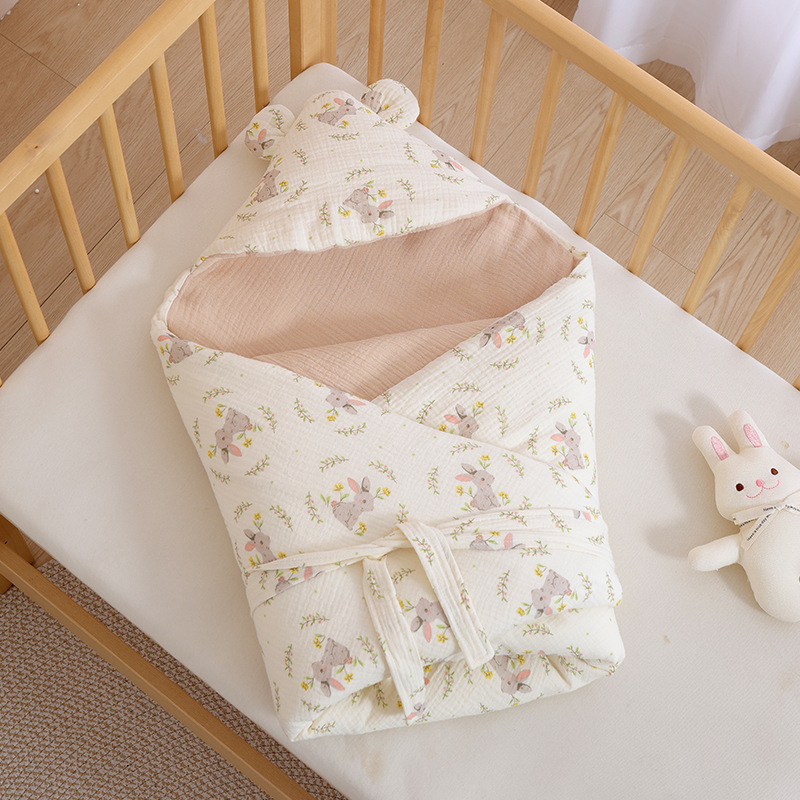 BeBi spavaća vreća cocoon stil, vanjski dio od pamuka s pamukom podstavkom i punilom, za novorođenčad 0–1 godina, odvojiva i strojno periva, zatvarač od najlona, pogodna za zimu, proljeće i jesen