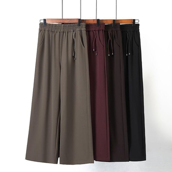 Széles lábú nadrág, hosszú nadrág, TR anyag, PVC 95%+, egyszínű dizájn, közepes vastagság