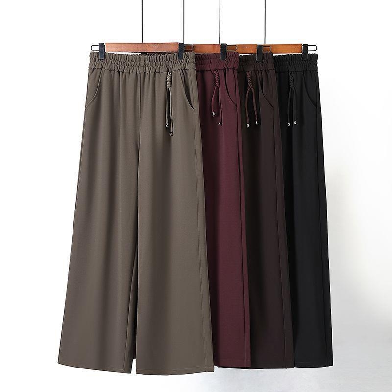 Széles lábú nadrág, hosszú nadrág, TR anyag, PVC 95%+, egyszínű dizájn, közepes vastagság