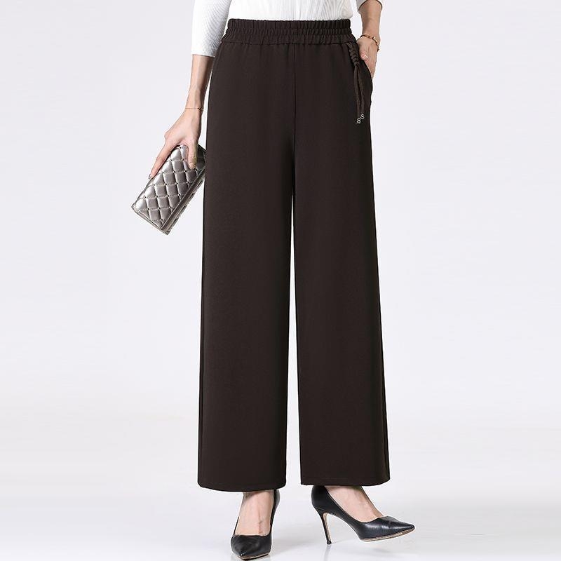 Széles lábú nadrág, hosszú nadrág, TR anyag, PVC 95%+, egyszínű dizájn, közepes vastagság