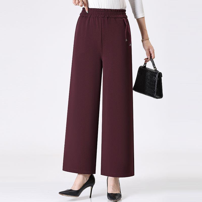 Széles lábú nadrág, hosszú nadrág, TR anyag, PVC 95%+, egyszínű dizájn, közepes vastagság