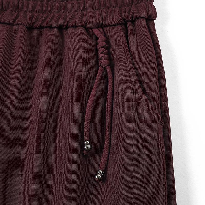 Széles lábú nadrág, hosszú nadrág, TR anyag, PVC 95%+, egyszínű dizájn, közepes vastagság