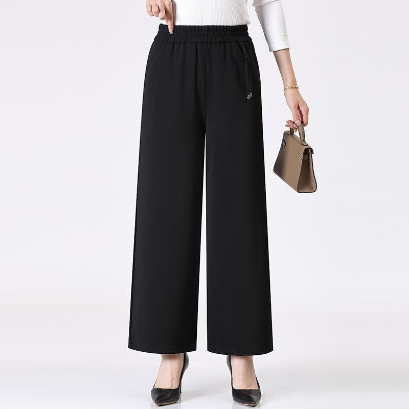 Széles lábú nadrág, hosszú nadrág, TR anyag, PVC 95%+, egyszínű dizájn, közepes vastagság