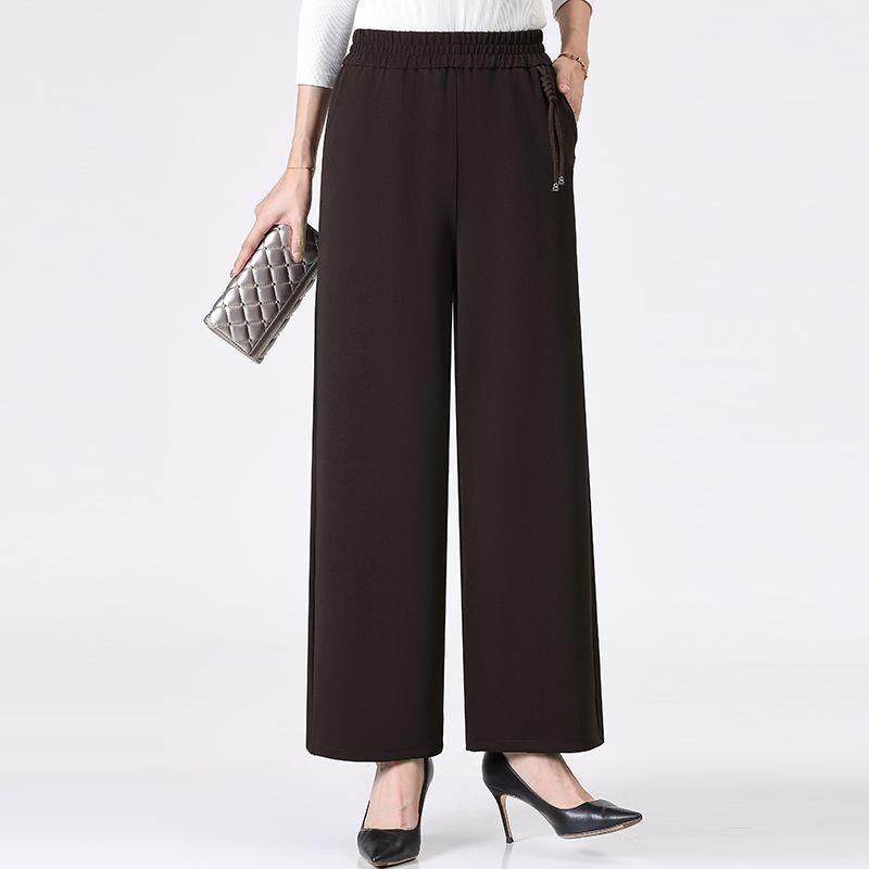 Széles lábú nadrág, hosszú nadrág, TR anyag, PVC 95%+, egyszínű dizájn, közepes vastagság