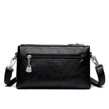 Ženska torbica za rame i crossbody, gradski minimalistički stil — PU materijal, vodoravni kvadratični oblik, zatvaranje na zip, unutarnja džep sa zipom i džep za telefon