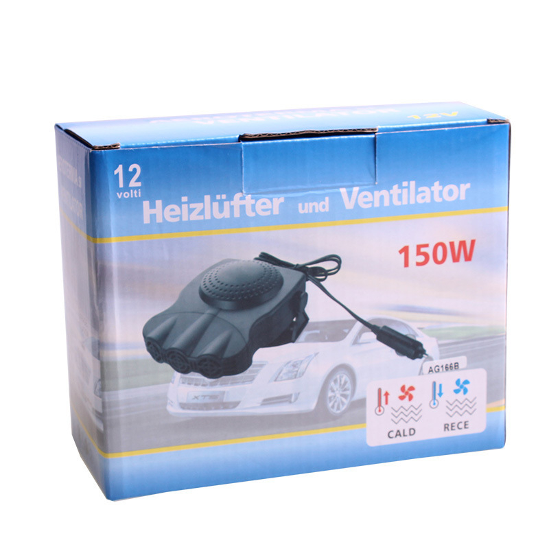 Auto grijač BY-325, 12V/24V, 150-200W, ABS, topli zrak za odmrzavanje, tri izlaza zraka