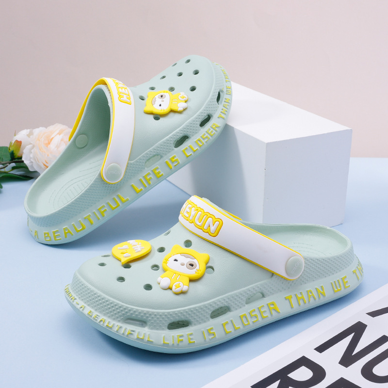 Γυναικείες παντόφλες με τρύπες, EVA επάνω και σόλα, ελαφριές casual παραθαλάσσιες παντόφλες, παχιά σόλα 2–3 εκ, ύψος φτέρνας 3 εκ, αντιολισθητικό – μεσαίο