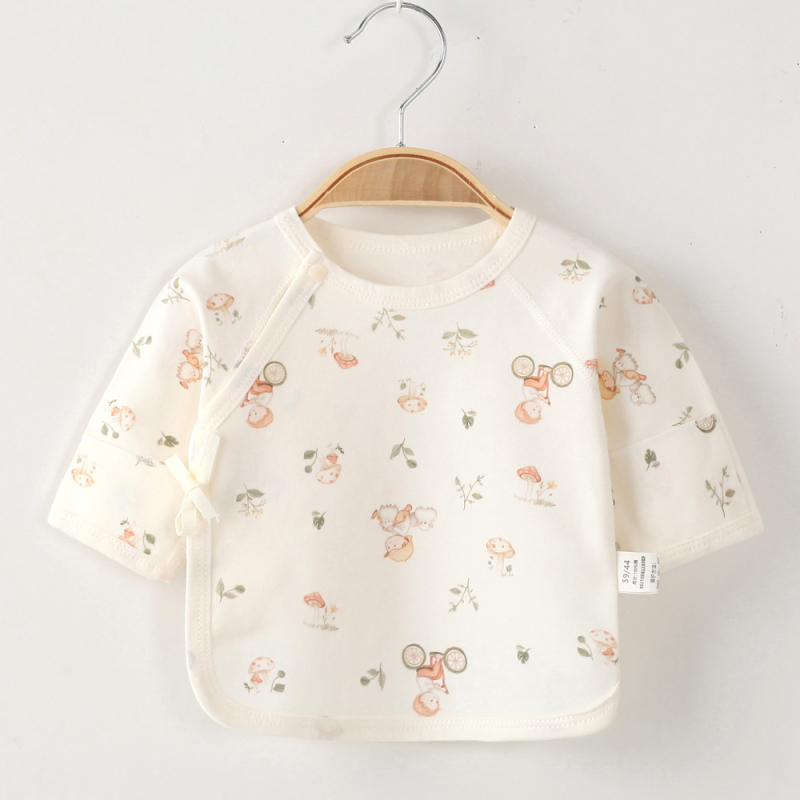 Νεογέννητο μακρυμάνικο τοπ από 100% βαμβάκι, βουρτσισμένο απαλό φινίρισμα, τεσσάρων εποχών, 0–12 μηνών