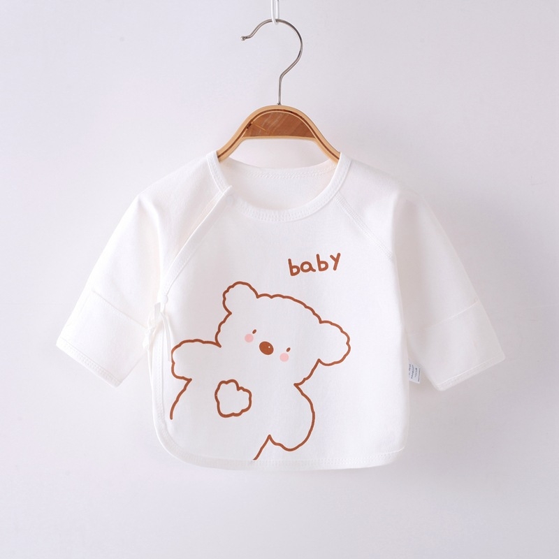 Νεογέννητο μακρυμάνικο τοπ από 100% βαμβάκι, βουρτσισμένο απαλό φινίρισμα, τεσσάρων εποχών, 0–12 μηνών