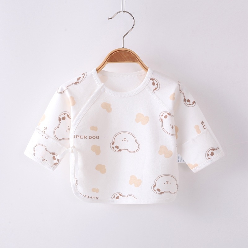 Νεογέννητο μακρυμάνικο τοπ από 100% βαμβάκι, βουρτσισμένο απαλό φινίρισμα, τεσσάρων εποχών, 0–12 μηνών