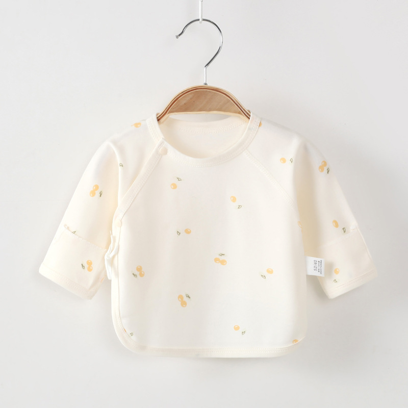 Νεογέννητο μακρυμάνικο τοπ από 100% βαμβάκι, βουρτσισμένο απαλό φινίρισμα, τεσσάρων εποχών, 0–12 μηνών