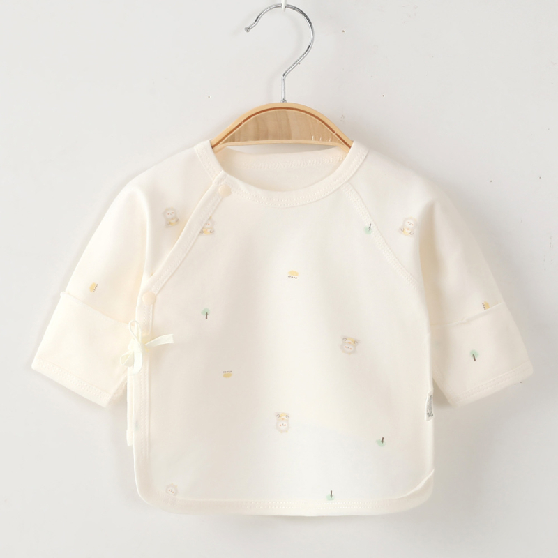 Νεογέννητο μακρυμάνικο τοπ από 100% βαμβάκι, βουρτσισμένο απαλό φινίρισμα, τεσσάρων εποχών, 0–12 μηνών