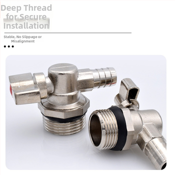 Meďový vypúšťací ventil pre geotermálne podlahové vykurovanie; celá meď; konštrukcia z meďe; určené na vypúšťanie