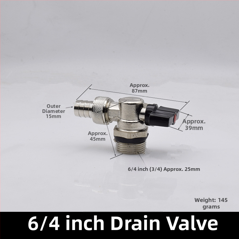 Meďový vypúšťací ventil pre geotermálne podlahové vykurovanie; celá meď; konštrukcia z meďe; určené na vypúšťanie