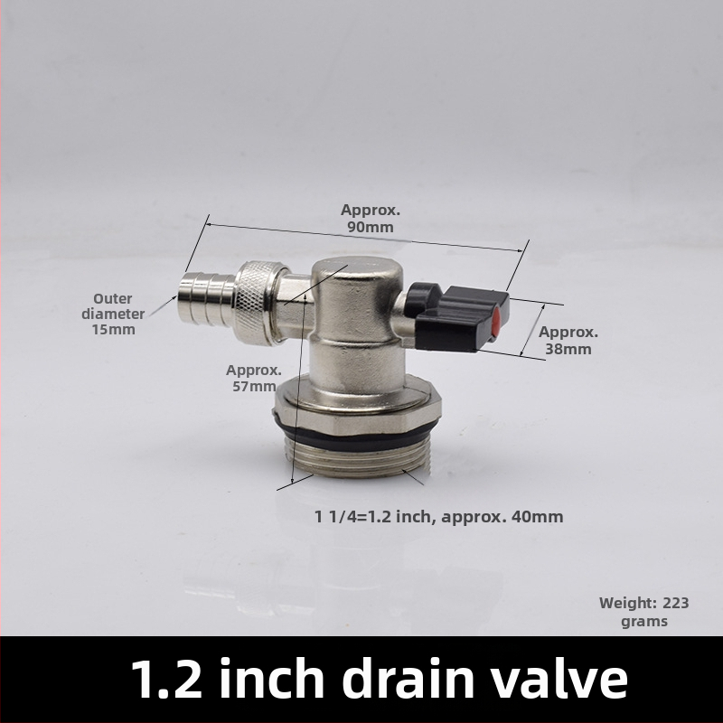 Meďový vypúšťací ventil pre geotermálne podlahové vykurovanie; celá meď; konštrukcia z meďe; určené na vypúšťanie