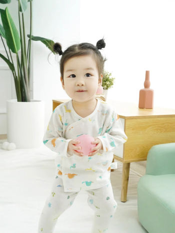 Νεογέννητο τοπ με μακριά μανίκια από γάζα βαμβακερή, 100% βαμβάκι, μαλακτωμένο ύφασμα, στρογγυλή λαιμόκοψη, καλοκαίρι