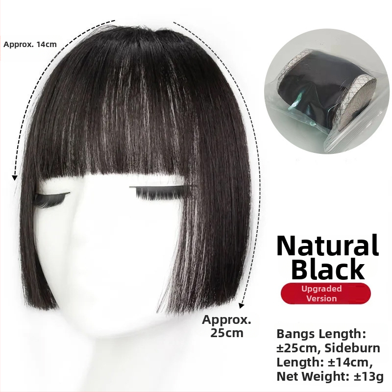 Parochňa s ofinkou pre ženy, tepelne odolné syntetické vlasy, rovný alebo naklonený ofina, dá sa farbiť, mení tvar tváre