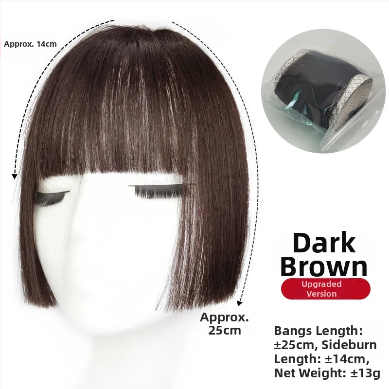Parochňa s ofinkou pre ženy, tepelne odolné syntetické vlasy, rovný alebo naklonený ofina, dá sa farbiť, mení tvar tváre