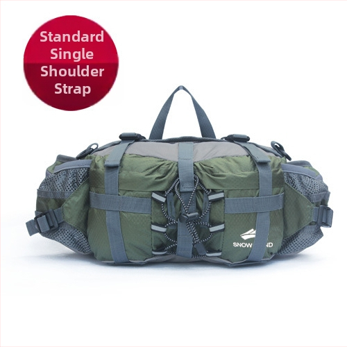 Pojasna torba za otvorene aktivnosti s velikim kapacitetom, višenamjenska torba za planinarenje i crossbody — najlon, prozračna i otporna na habanje, Snow Wind, unisex, za outdoor sportove