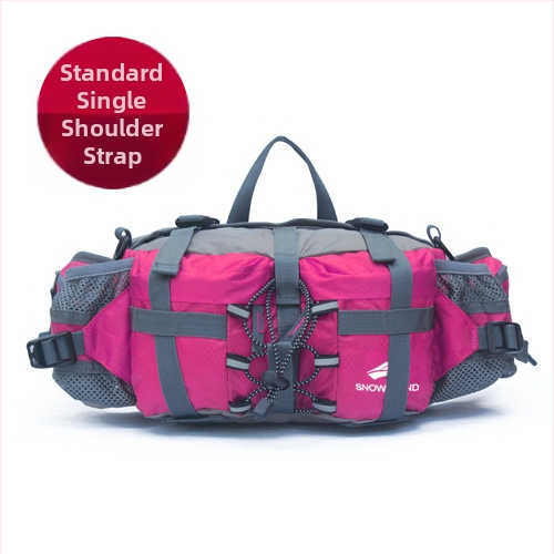 Pojasna torba za otvorene aktivnosti s velikim kapacitetom, višenamjenska torba za planinarenje i crossbody — najlon, prozračna i otporna na habanje, Snow Wind, unisex, za outdoor sportove