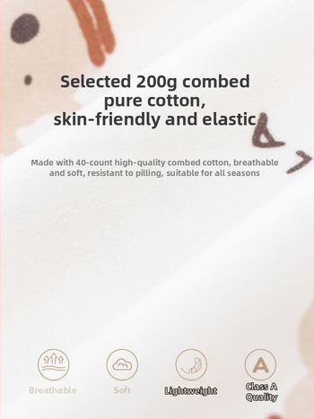 Gyerekeknek készült 100% pamut pizsama nadrág, A-osztályú anyag, vastagított az őszi-téli szezonra, hosszú alsónadrág 1-3 éveseknek