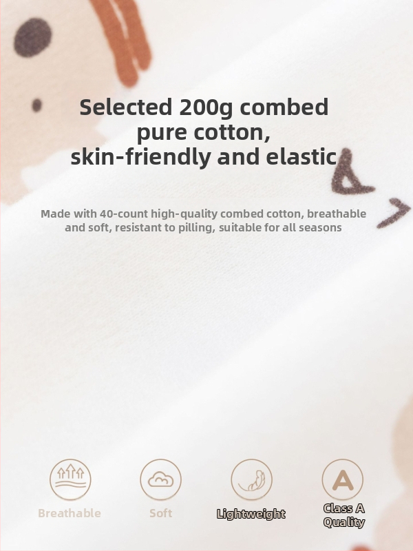 Gyerekeknek készült 100% pamut pizsama nadrág, A-osztályú anyag, vastagított az őszi-téli szezonra, hosszú alsónadrág 1-3 éveseknek