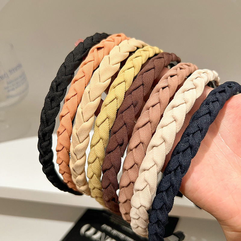 Лента за глава от плат за измиване на лице, ръчна изработка, антиплъзгаща се с зъбци, за жени