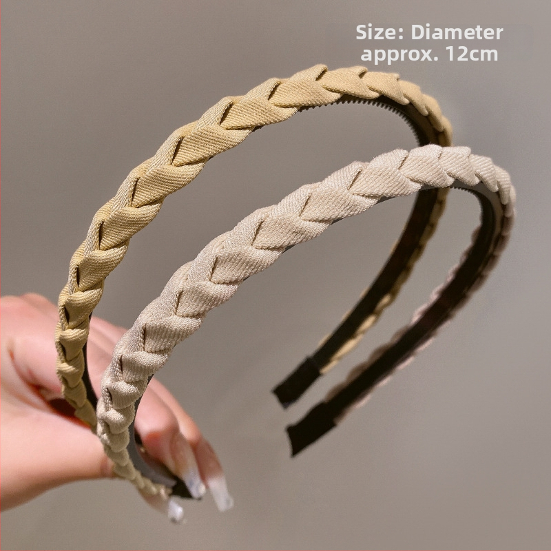 Лента за глава от плат за измиване на лице, ръчна изработка, антиплъзгаща се с зъбци, за жени