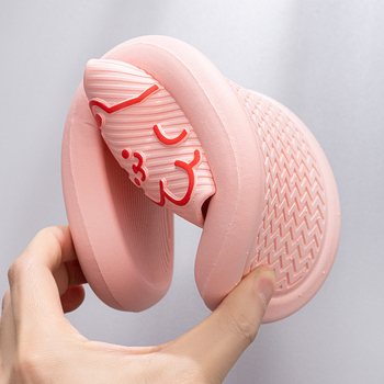 За двойки PVC чехли за лято – карикатурен принт, бързосъхнещи, дишащи, водоустойчиви, инжекционно формована подметка