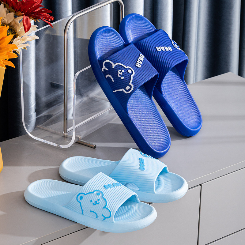 За двойки PVC чехли за лято – карикатурен принт, бързосъхнещи, дишащи, водоустойчиви, инжекционно формована подметка