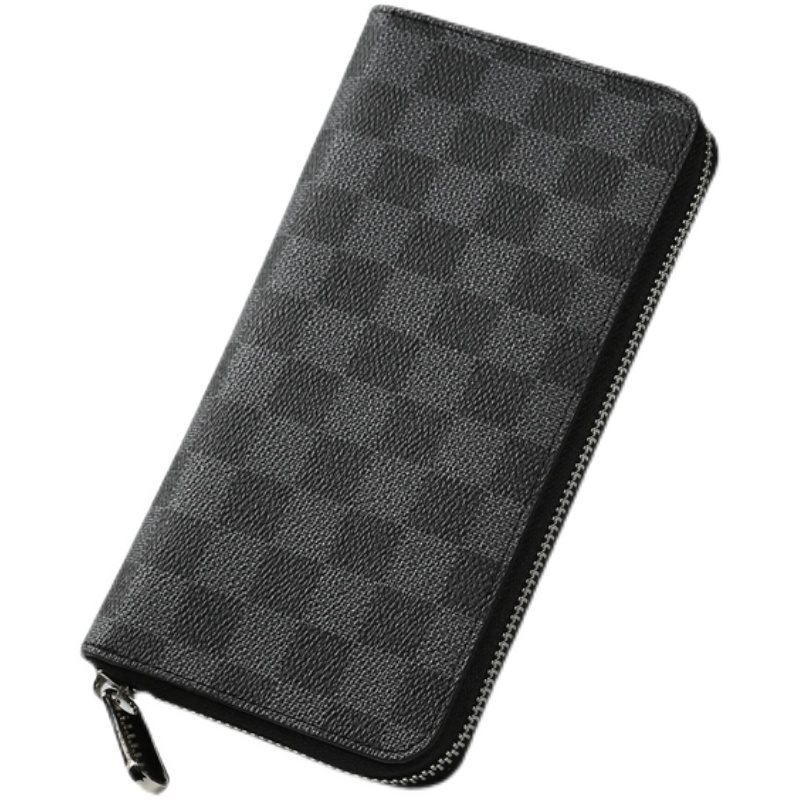 Muški kožni clutch novčanik, koža prvog sloja, podstava od kože, uzorak slova, proljeće 2024