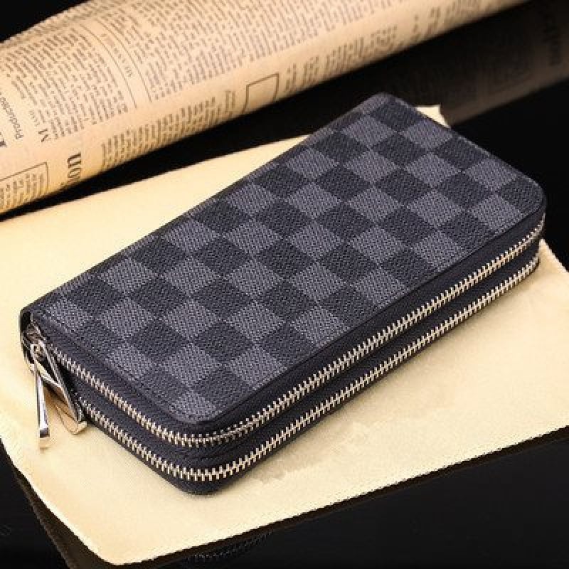 Muški kožni clutch novčanik, koža prvog sloja, podstava od kože, uzorak slova, proljeće 2024