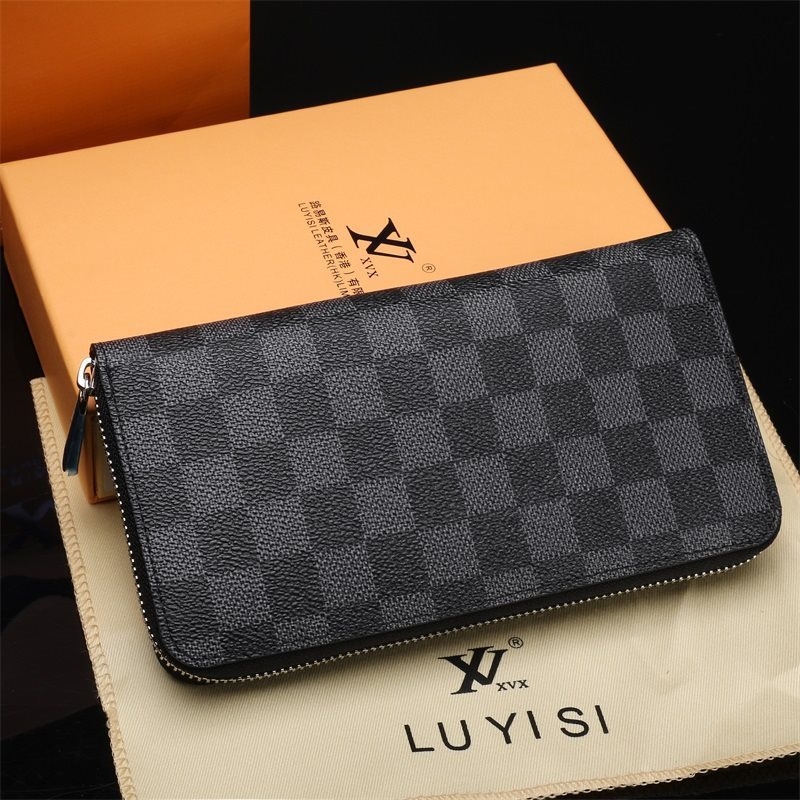 Muški kožni clutch novčanik, koža prvog sloja, podstava od kože, uzorak slova, proljeće 2024