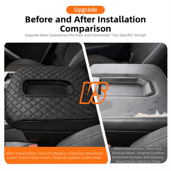 Acoperire din piele pentru suportul de braț auto, specifică vehiculului, cu opțiune de personalizare — SKU WL202407244029