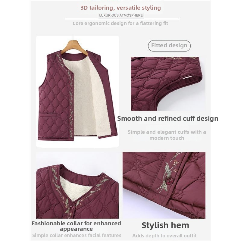 2025-ös téli poliészter női mellény, egyszínű mintázat, elegáns városi stílus, magashőmérsékletű felületkezelés