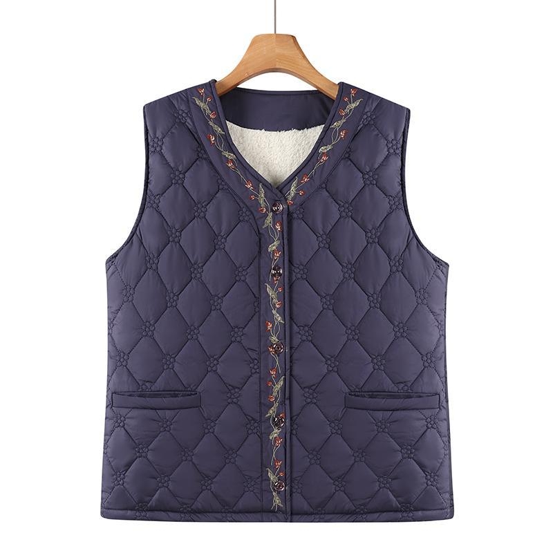 2025-ös téli poliészter női mellény, egyszínű mintázat, elegáns városi stílus, magashőmérsékletű felületkezelés