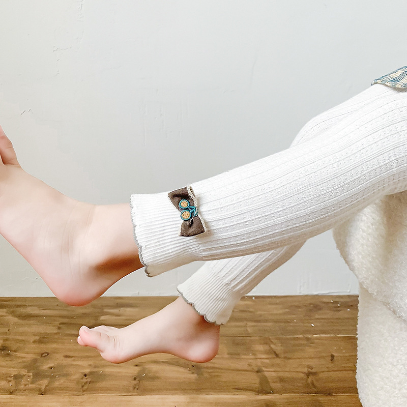 Κοριτσίστικα κολάν, 80% βαμβάκι, υψηλή μέση, μήκος αστραγάλου, για ηλικίες 3–8, άνοιξη-φθινόπωρο